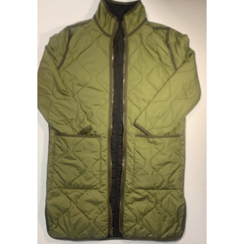 NWOT | Long, REVERSIBLE Green/Black Coat